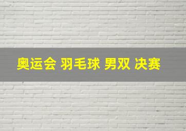 奥运会 羽毛球 男双 决赛